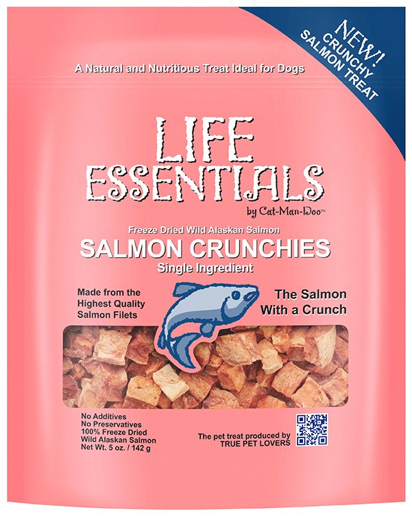 Life Essentials Freeze Dried Wild Alaskan Salmon Crunchies 5oz Pouch