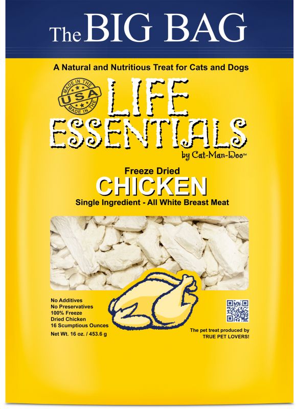 Life Essentials Freeze Dried Chicken, 16oz. Big Bag