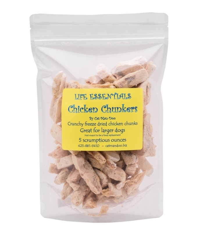 Freeze Dried Chicken Chunkers 5oz. Bag - Great for Dogs